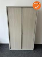Roldeurkast - 196x120x45cm - Beige met gladde deuren - 3 leg, Werkplek, Ophalen of Verzenden, Gebruikt, Kast