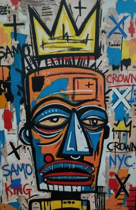 Le Viro (1983) - Sad King (Original Artwork on canvas), Antiek en Kunst, Kunst | Schilderijen | Modern