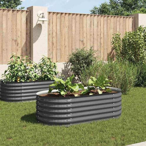vidaXL Plantenbak verhoogd 160x80x44 cm gegalvaniseerd staal, Tuin en Terras, Bloempotten, Nieuw, Verzenden