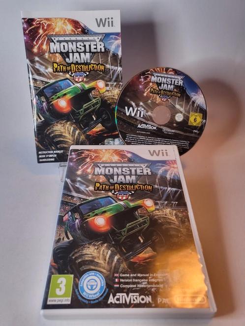 Monster Jam Path of Destruction Nintendo Wii, Games en Spelcomputers, Games | Nintendo Wii, Zo goed als nieuw, Ophalen of Verzenden