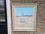 Niek van der Plas (1954) - Strandgezicht Katwijk, Antiek en Kunst