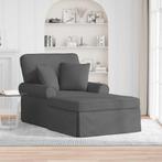 vidaXL Chaise Lounge met Rok met kussen 3 pcs Donkergrijs, Maison & Meubles, Verzenden