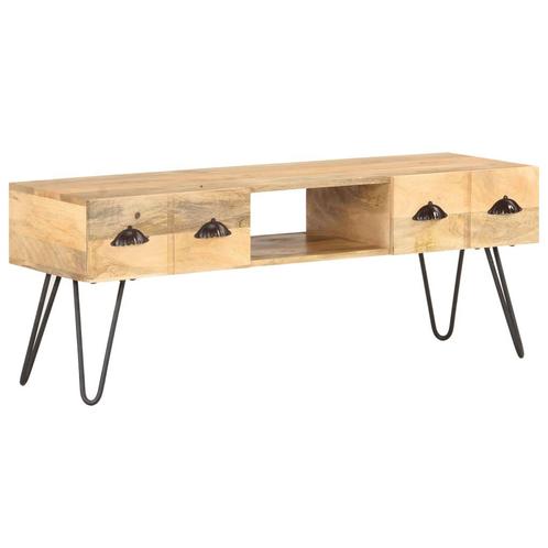vidaXL Tv-meubel 120x35x45 cm massief mangohout, Huis en Inrichting, Kasten |Televisiemeubels, Nieuw, Verzenden