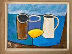 Europese school (XX) - A still life of jug, vase and lemon, Antiek en Kunst