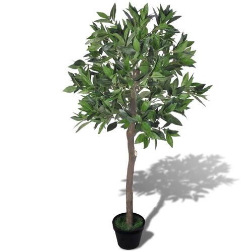 vidaXL Kunst laurierboom met pot 120 cm, Maison & Meubles, Accessoires pour la Maison | Plantes & Fleurs artificielles, Envoi