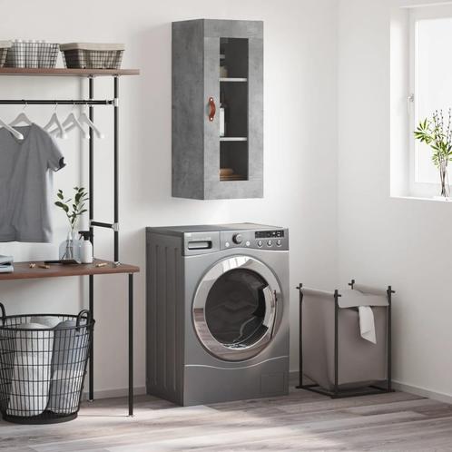 vidaXL Hangkast 34,5x34x90 cm betongrijs, Huis en Inrichting, Kasten | Dressoirs, Nieuw, Verzenden