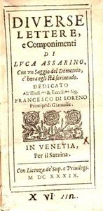 Luca Assarino - Diverse lettere, e componimenti di Luca