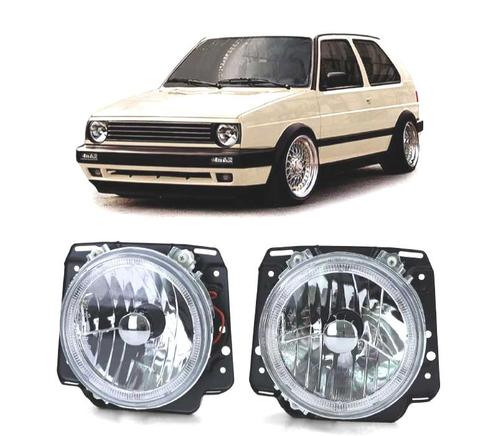 PHARES GOLF2 MK II 83-91 ANGEL EYES CHROMÉ H4, Autos : Pièces & Accessoires, Éclairage, Envoi