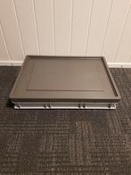 Kunststof bak 800x600x120mm grijs met oplegdeksel, Doe-het-zelf en Bouw, Kratten en Dozen, Ophalen of Verzenden, Nieuw