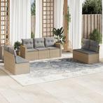 vidaXL Salon de jardin avec coussins 7pcs mÃ©lange beige, Verzenden, Salons de jardin