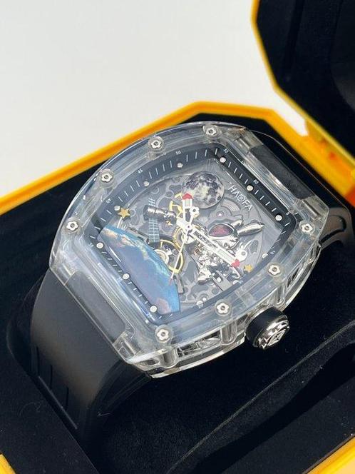 HAOFA - 3D Spaceship K9 Crystal Automatic Watch ref. 2320 -, Handtassen en Accessoires, Horloges | Heren