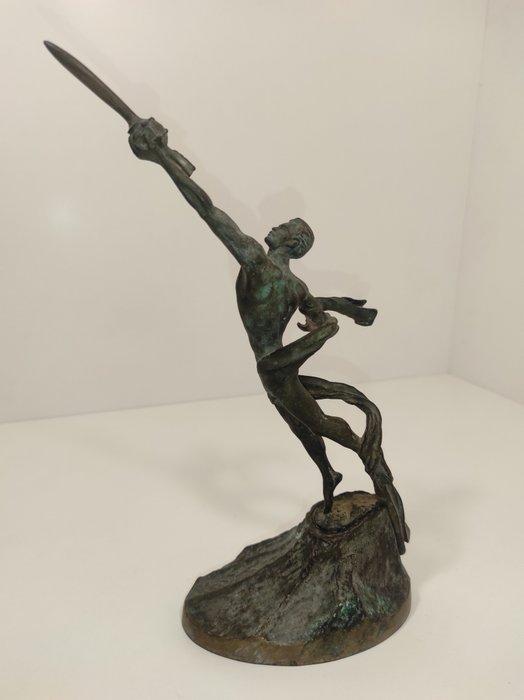 Nimor Bronzen beeldje, Door ontberingen tot de sterren. -, Antiek en Kunst, Antiek | Wandborden en Tegels