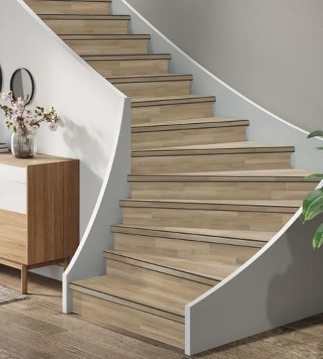 TRAPRENOVATIE SET Avanto BEIGE / PVC Dryback ( SET Ten, Doe-het-zelf en Bouw, Ladders en Trappen, Ophalen of Verzenden