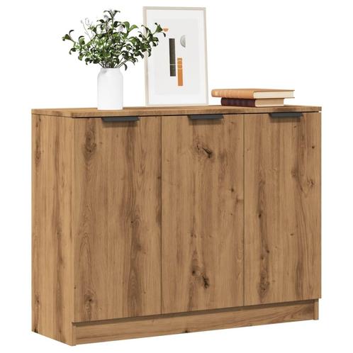 vidaXL Dressoir 90,5x30x70 cm bewerkt hout artisanaal, Huis en Inrichting, Kasten | Dressoirs, Nieuw, Verzenden