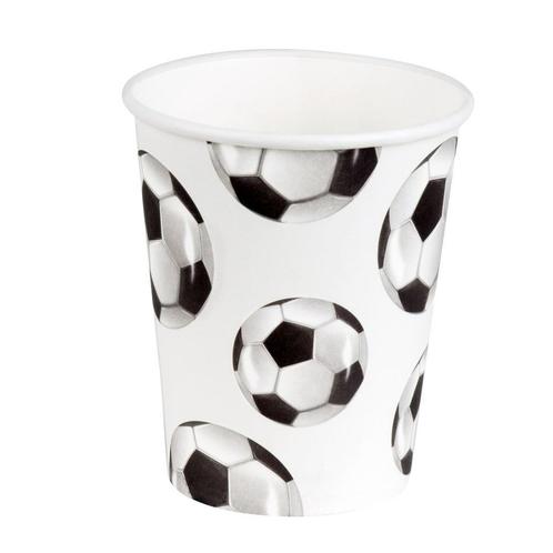 Voetbal Bekers Papier 210ml 10st, Hobby en Vrije tijd, Feestartikelen, Nieuw, Verzenden