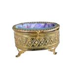 Sieradendoos - Kristal, Messing, Zijde - 1880 - Napoleon III