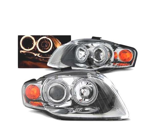 PHARE ANGEL EYES POUR AUDI A4 B7 04-08 CHROMÉ, Auto-onderdelen, Verlichting, Verzenden