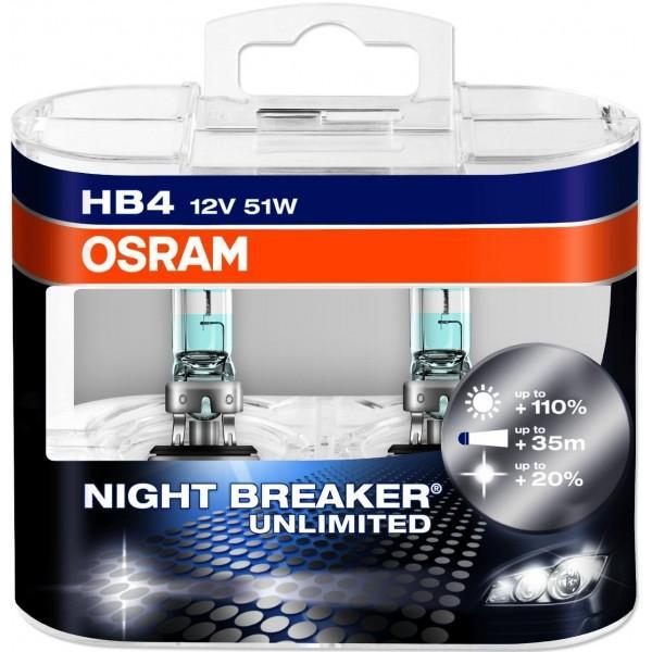 Osram HB4 Night Breaker UNLIMITED 12V 51W Set, Auto diversen, Onderhoudsmiddelen, Ophalen of Verzenden