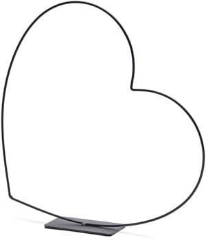 Metalen frame Hart liggend op voet Zwart 25 cm, Huis en Inrichting, Woonaccessoires | Kunstplanten en Kunstbloemen, Nieuw