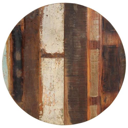 vidaXL Tafelblad rond 15-16 mm 70 cm massief gerecycled hout, Huis en Inrichting, Tafelonderdelen, Nieuw, Verzenden