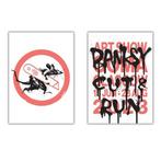 Banksy (1974) - Cut and Run Glasgow (posters set), Antiek en Kunst