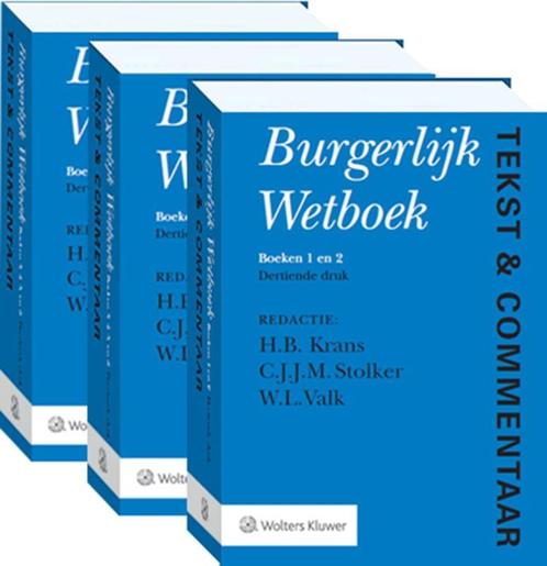 Burgerlijk Wetboek set van 3 / Tekst & Commentaar H.B. Krans, Boeken, Wetenschap, Gelezen, Verzenden
