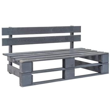 vidaXL Tuinbank pallet hout grijs, Verzenden
