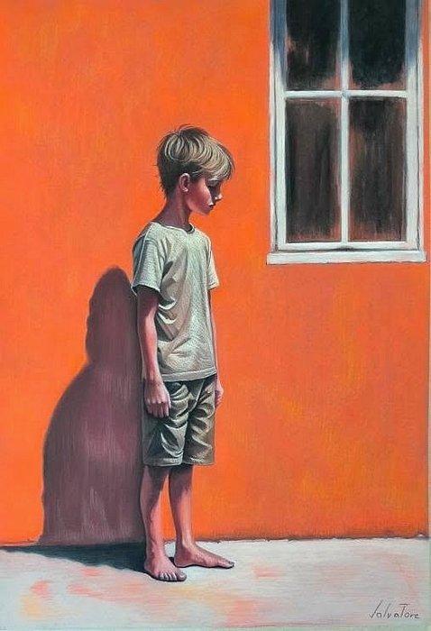 Ruggero Salvatore - Alone, Antiek en Kunst, Kunst | Designobjecten