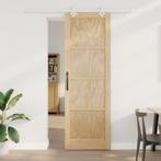vidaXL Schuifdeur met Hardware Set 78x232 cm Massief Grenen, Doe-het-zelf en Bouw, Deuren en Vliegenramen, Verzenden, Nieuw