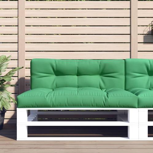 vidaXL Palletkussens 2 st stof groen, Huis en Inrichting, Woonaccessoires | Kussens, Nieuw, Verzenden