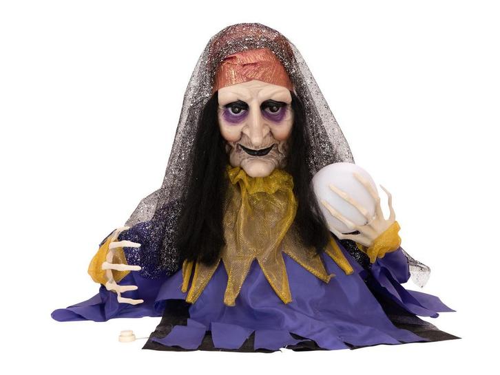 Halloween Figuur Waarzegster, Geanimeerd 50cm, Kinderen en Baby's, Speelgoed | Poppen