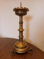 Kandelaar - Brons - Bronzen Kerkkandelaar - 43 cm - 4 kg, Antiek en Kunst