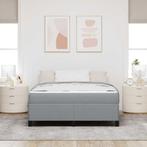 vidaXL Boxspring bed Lichtgrijs, Zwart 140 x 200 cm, Huis en Inrichting, Slaapkamer | Bedden, Verzenden, Nieuw