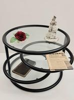 Salontafel - Glas - Een glazen tafel met twee kleinere, Antiek en Kunst