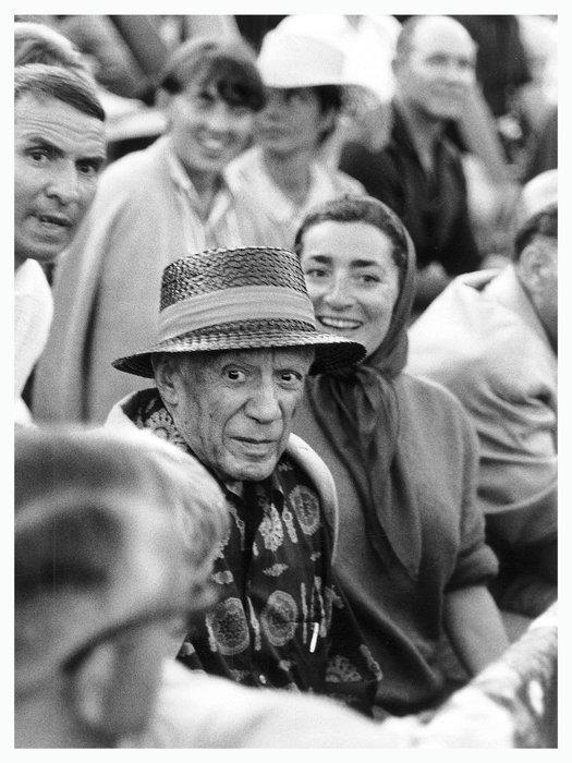 Hubertus Hierl (1940) - Pablo Picasso mit Jacqueline während, Antiek en Kunst, Kunst | Designobjecten