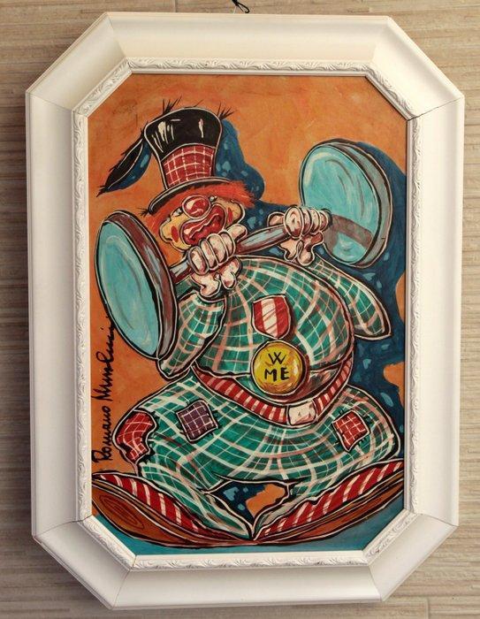 Romano Mussolini (1927-2006) - Il Clown Attrezzista, Antiek en Kunst, Kunst | Schilderijen | Klassiek