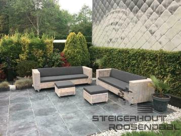 Steigerhout loungebank Loungeset XL  lounge gratis levering