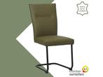 Leren eetkamerstoel Retro - Toledo Olive (olijf/goen) -, Ophalen of Verzenden
