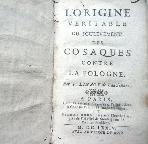 Linage de Vauciennes - L’Origine véritable du soulèvement, Antiek en Kunst, Antiek | Boeken en Manuscripten