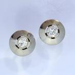 Oorbellen - 18 karaat Geel goud, Witgoud - 0.22ct. tw. -, Handtassen en Accessoires, Nieuw