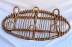 Hoedenstandaard - Rattan, Bamboe - Ovale vintage kapstok, Antiek en Kunst