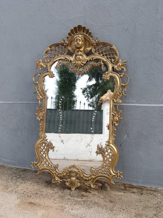 Spiegel - Brons, Glas - Luitz XV-spiegel, Antiek en Kunst, Curiosa en Brocante