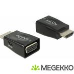 DeLOCK 65902 HDMI A VGA Zwart kabeladapter/verloopstukje, Computers en Software, Nieuw, Verzenden