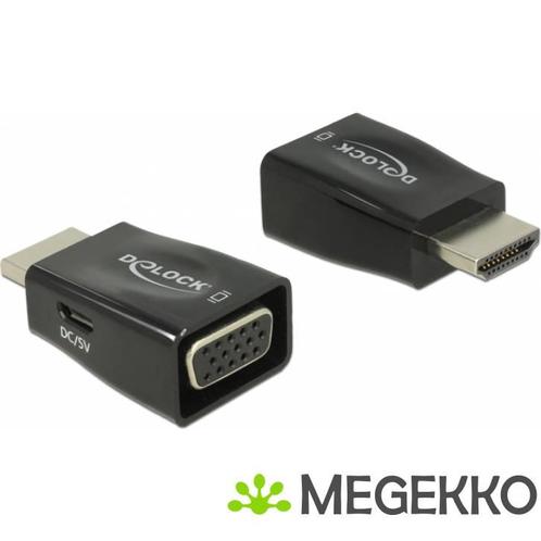 DeLOCK 65902 HDMI A VGA Zwart kabeladapter/verloopstukje, Informatique & Logiciels, Cartes vidéo, Envoi