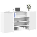 vidaXL Receptiebalie 200x50x103,5 cm bewerkt hout wit, Verzenden, Nieuw
