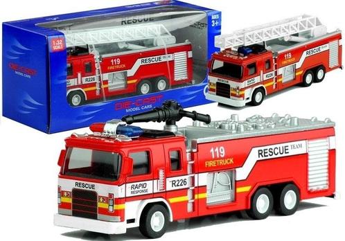 Brandweerwagen speelgoed auto - met ladder & spuitkanon -..., Kinderen en Baby's, Speelgoed |Speelgoedvoertuigen, Nieuw, Ophalen of Verzenden