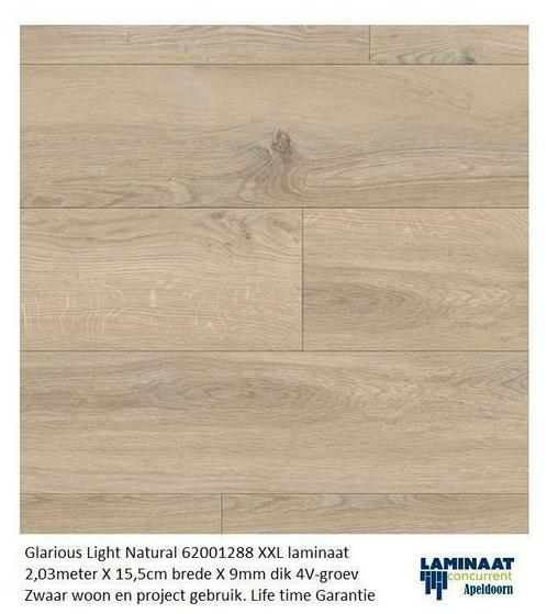 Berry Alloc Glorious Laminaat Light Natural 62001288 9mm dik, Huis en Inrichting, Stoffering | Vloerbedekking, Laminaat, Bruin