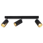 Moderne plafond spot drie dubbel opbouw zwart 3 x GU10, Huis en Inrichting, Lampen | Overige, Verzenden, Nieuw, Modern