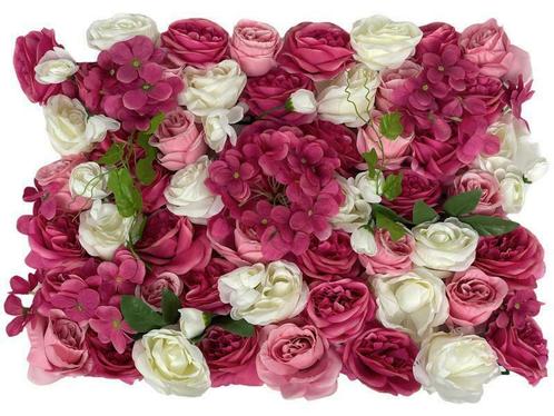 Flowerwall, 4x panelen kunstbloemen decoratie - bloemenmuur, Maison & Meubles, Maison & Meubles | Autre, Enlèvement ou Envoi