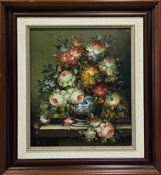 Roberto Michel (1944) - Sinfonía floral, Antiek en Kunst, Kunst | Schilderijen | Klassiek